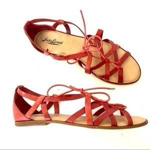 LUCKY BRAND cage leather sandals size 8